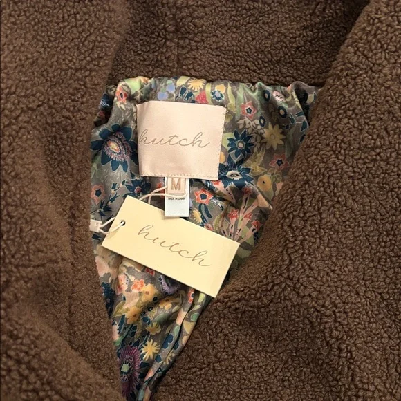 NWT Hutch Varley Faux Sherpa Wrap Coat - Picture 3 of 5